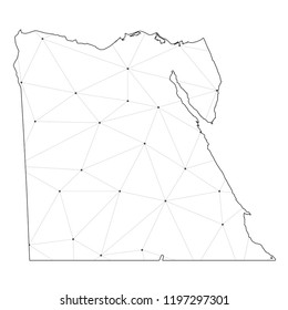 A Country Shape Illustration of Egypt