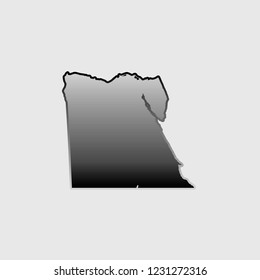 A Country Shape Illustration of Egypt