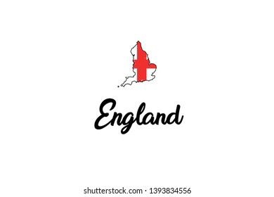 A Country Shape Illustration of England
