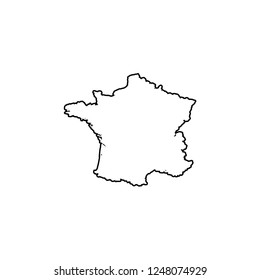 A Country Shape Illustration of France