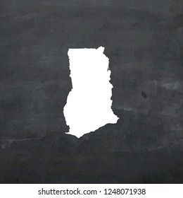 A Country Shape Illustration of Ghana