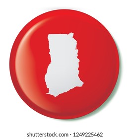 A Country Shape Illustration of Ghana