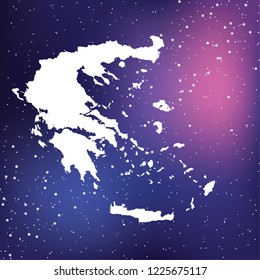A Country Shape Illustration of  Greece