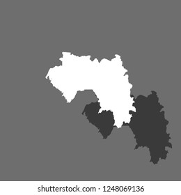 A Country Shape Illustration of Guinea