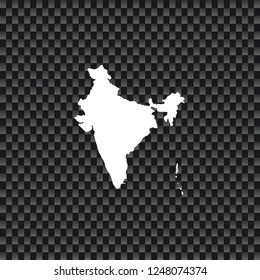 A Country Shape Illustration of India
