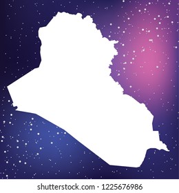 A Country Shape Illustration of  Iraq