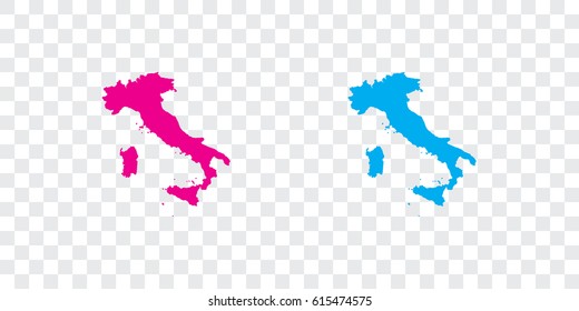 A Country Shape Illustration of Italy