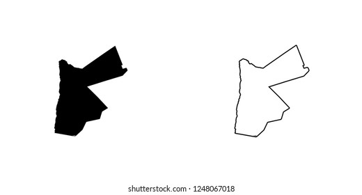 A Country Shape Illustration of Jordan Jordan