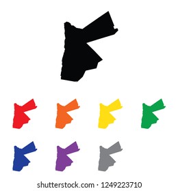 A Country Shape Illustration of Jordan
