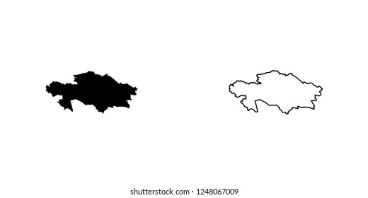 A Country Shape Illustration of Kazakhstan Kazakhstan