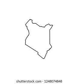 A Country Shape Illustration of Kenya