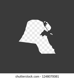 A Country Shape Illustration of Kuwait