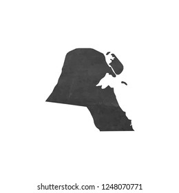 A Country Shape Illustration of Kuwait