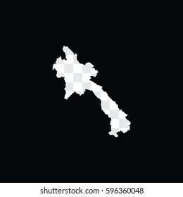 A Country Shape Illustration of Laos