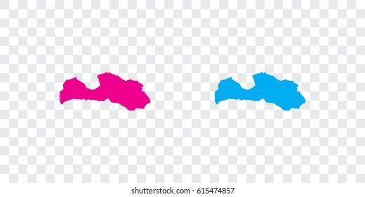 A Country Shape Illustration of Latvia