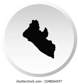 A Country Shape Illustration of Liberia