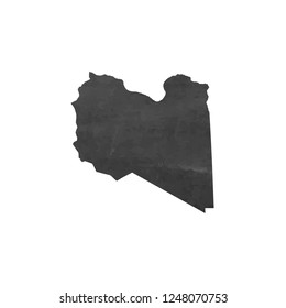 A Country Shape Illustration of Libya