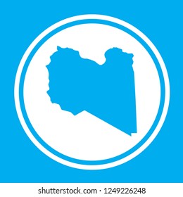 A Country Shape Illustration of Libya