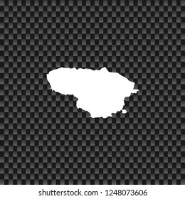 A Country Shape Illustration of Lithuania