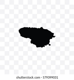A Country Shape Illustration of Lithuania