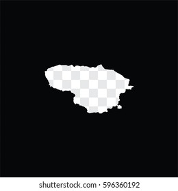 A Country Shape Illustration of Lithuania