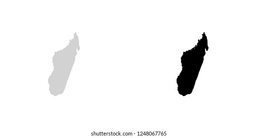 A Country Shape Illustration of Madagascar