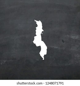 A Country Shape Illustration of Malawi