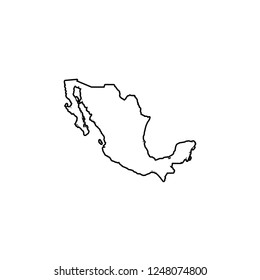 A Country Shape Illustration of Mexico