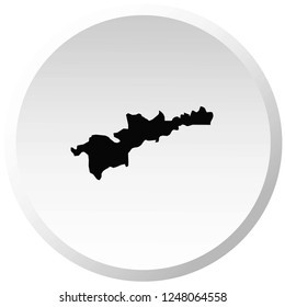 A Country Shape Illustration of Monaco