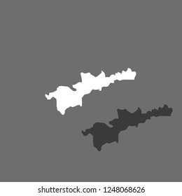 A Country Shape Illustration of Monaco