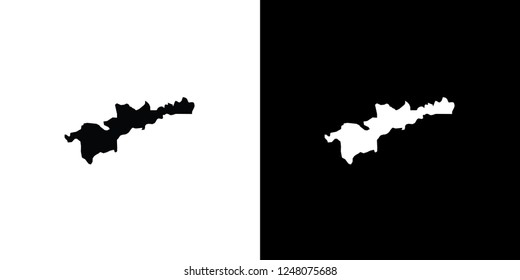 A Country Shape Illustration of Monaco