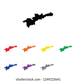 A Country Shape Illustration of Monaco