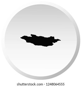 A Country Shape Illustration of Mongolia