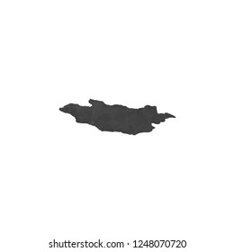 A Country Shape Illustration of Mongolia
