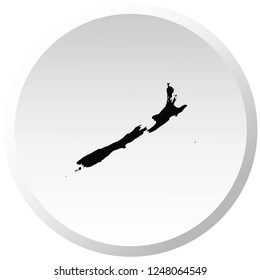 A Country Shape Illustration of New Zealand