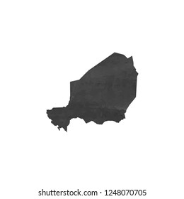 A Country Shape Illustration of Niger