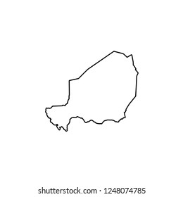 A Country Shape Illustration of Niger