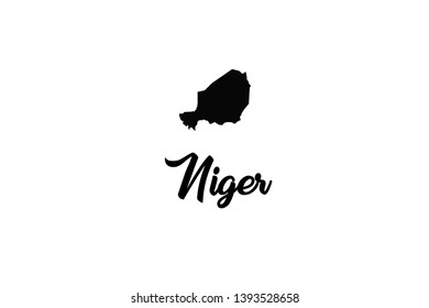 A Country Shape Illustration of Niger