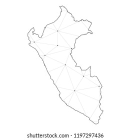 A Country Shape Illustration of Peru