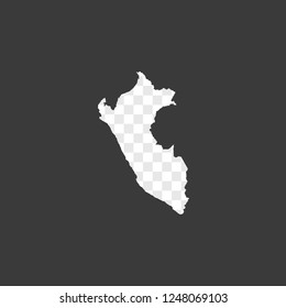 A Country Shape Illustration of Peru
