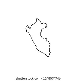 A Country Shape Illustration of Peru