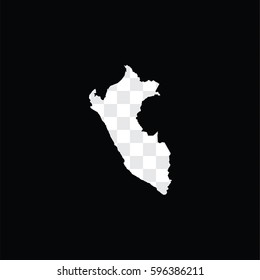A Country Shape Illustration of Peru