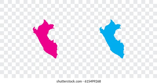 A Country Shape Illustration of Peru