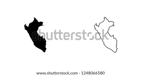 A Country Shape Illustration of Peru Peru