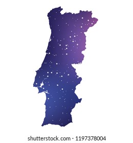 A Country Shape Illustration of Portugal