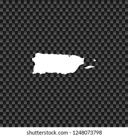 A Country Shape Illustration of Puerto Rico