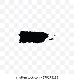 A Country Shape Illustration of Puerto Rico