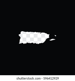 A Country Shape Illustration of Puerto Rico