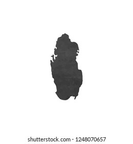 A Country Shape Illustration of Qatar