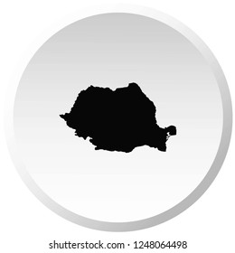A Country Shape Illustration of Romania